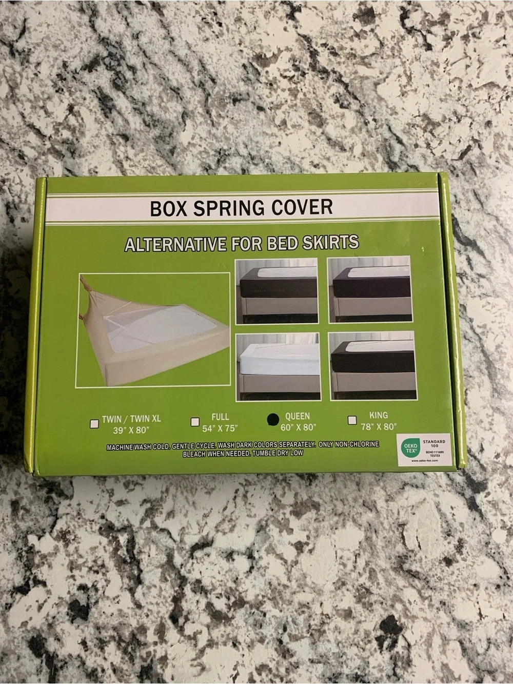 Beige Box Spring Cover - Neutral Bed Skirt Alternative